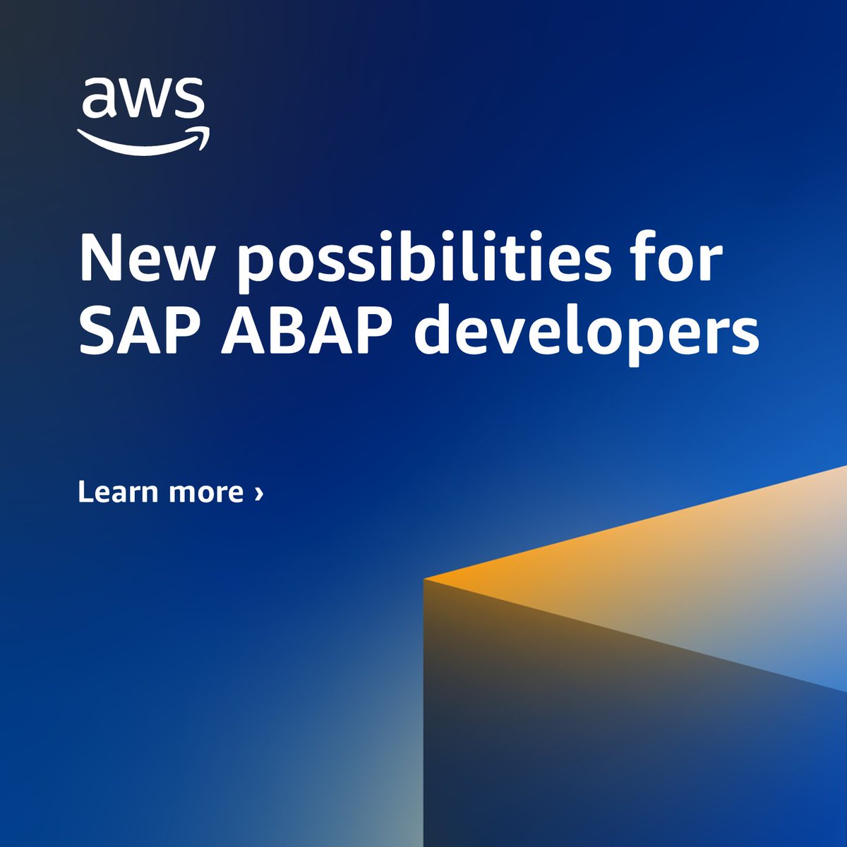 The all-new AWS SDK for SAP #ABAP makes it easy for ABAP developers to modernize &amp; transform SAP-based business processes by connecting to AWS services natively using the SAP ABAP language. Access 300+ AWS services &amp; unlock the possibilities. go.aws/3A6E4Lv