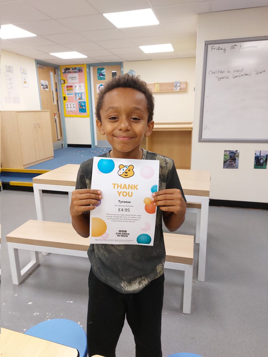 EastonLEAP's tweet photo. We have raised money for Children in Need today by doing sponsored activities like cycling on an exercise bike and bouncing on a pogo stick! Well done! @LearnatMAT https://t.co/GfVugWV1ih
