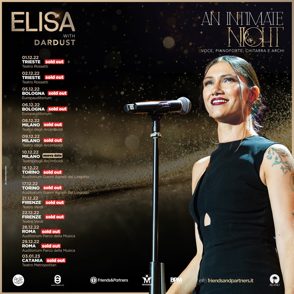 elisatoffoli's tweet photo. Sono ora in vendita i biglietti per la terza data di Milano di "An Intimate Night", che si terrà il 10.12.2022 al Teatro degli Arcimboldi.
Ci saranno molte sorprese! 
Info e biglietti qui: https://t.co/qYw6Xokzma https://t.co/KNqfGgd9yw
