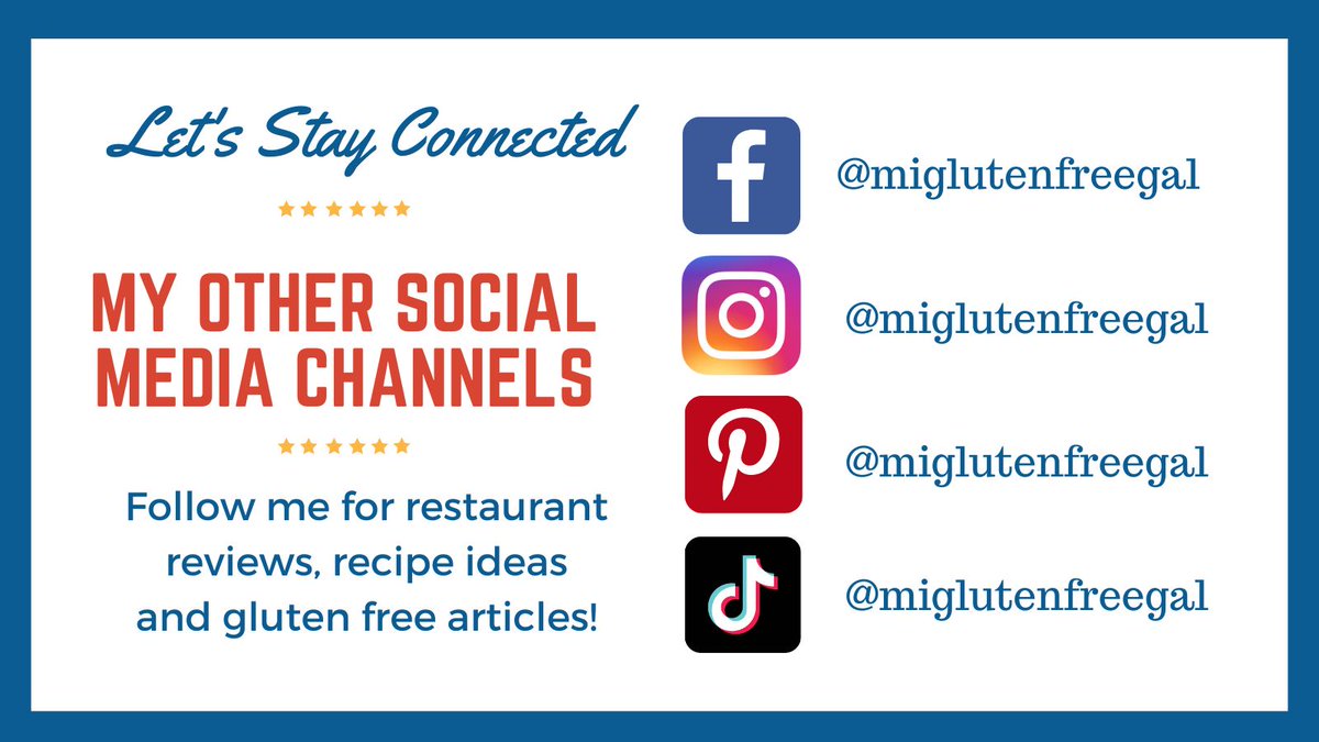 Since Twitter feels like dumpster fire at the moment, I wanted to make sure that those following me here, can find me on my other social media channels. facebook.com/miglutenfreegal instagram.com/miglutenfreegal pinterest.com/miglutenfreegal tiktok.com/@MIGlutenFreeG… /1