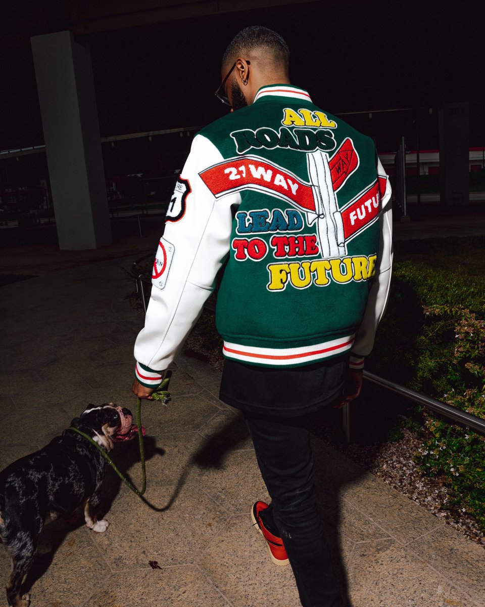 The “All Roads” Varsity Jacket is now available ⚡️ the21future.com
