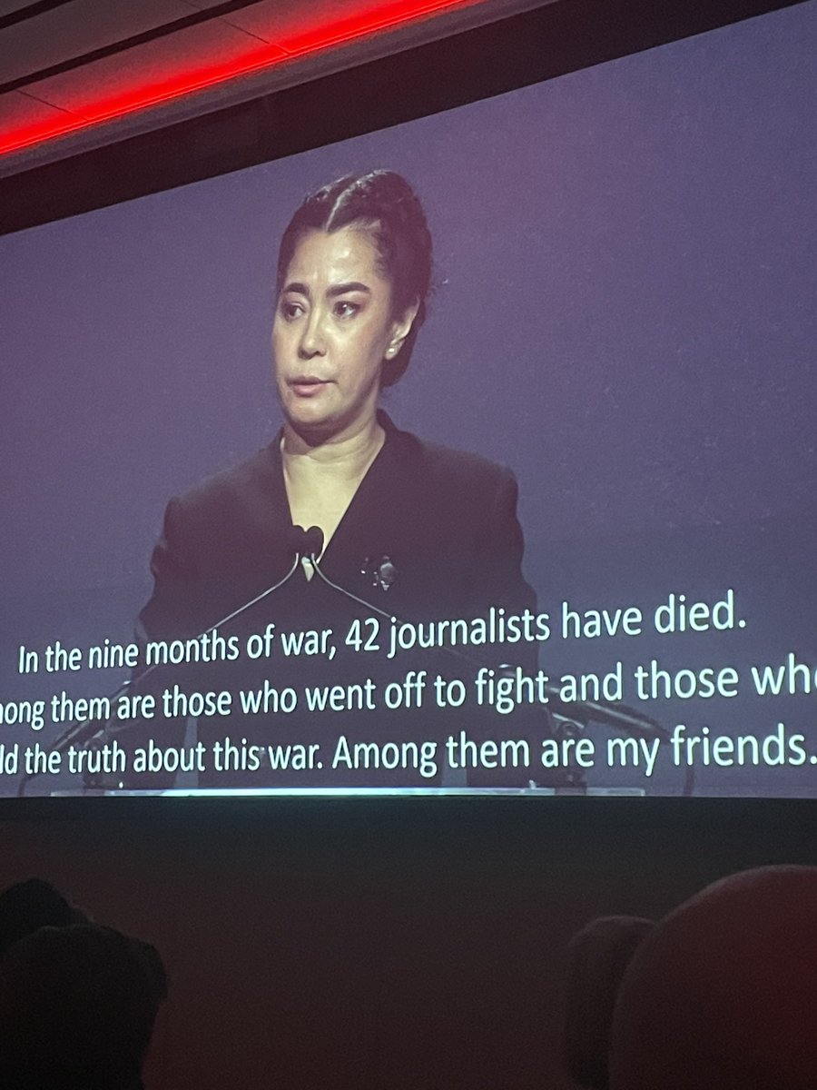 anelsona's tweet photo. Last night’s @pressfreedom award-winner Sevgil Musaieva of Ukraine. https://t.co/rgR2C3K6tW