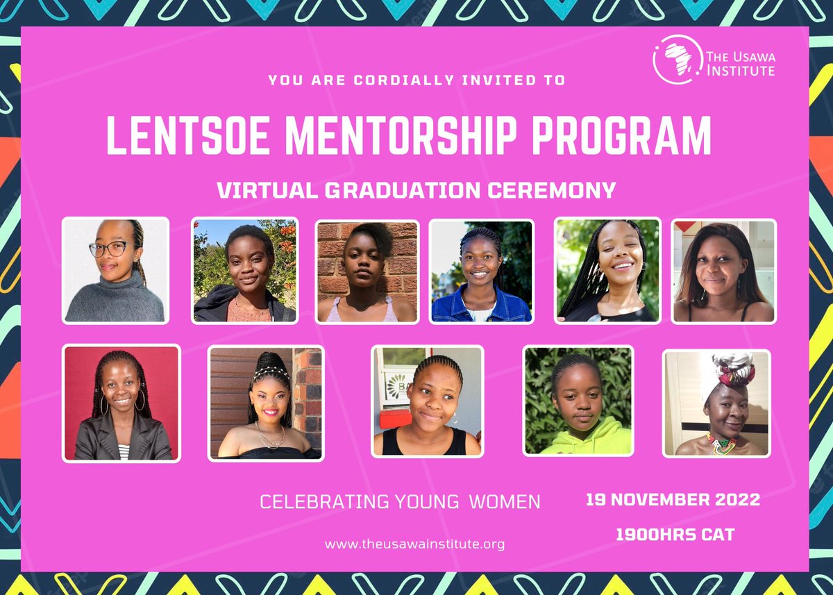 UsawaInstitute's tweet photo. Congratulations to all these amazing young women who graduate tomorrow from the Lentsoe Mentorship Program, a new media program of advocates for girls education in Africa. #lpm #lpmtakeover #futureisfemale https://t.co/B9Oxq9mBf8
