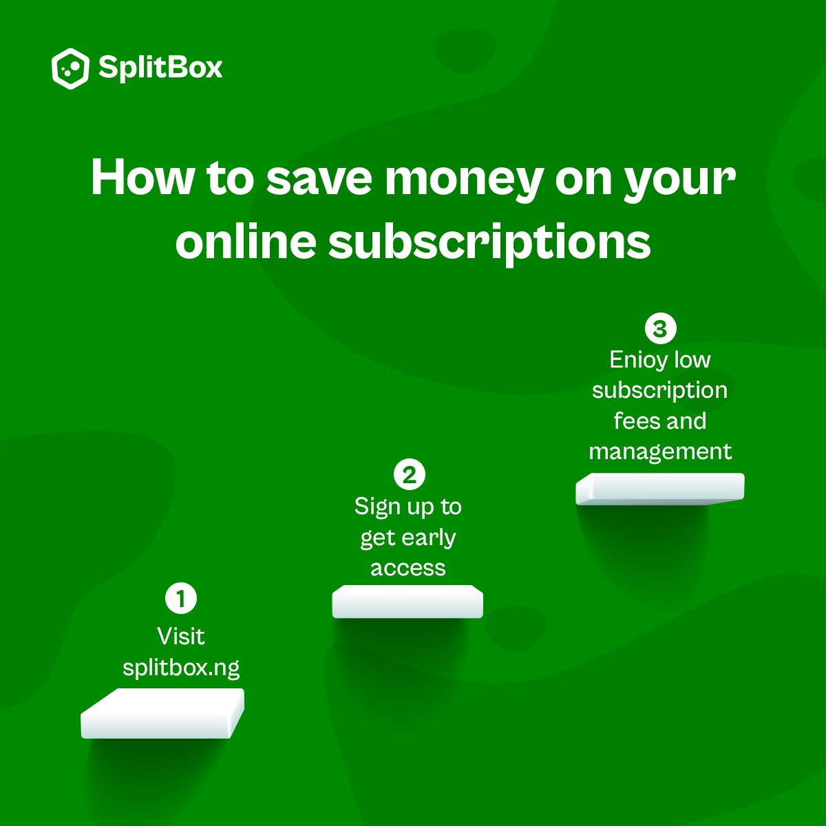 offduty_exp's tweet photo. Here at SplitBox, we want to make sure the process of enjoying subsidized and all inclusive subscription management is as easy as possible.

Pay less, get more

Do less, and still enjoy more benefits

Visit https://t.co/flwt0JxxW7 to get early access. https://t.co/6shZ9GclWK
