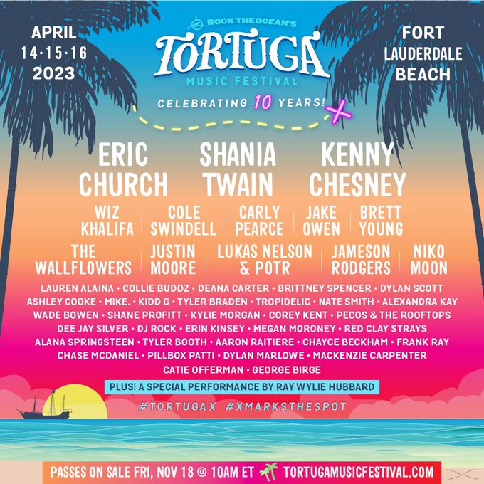 Tortuga Music Festival lineup
