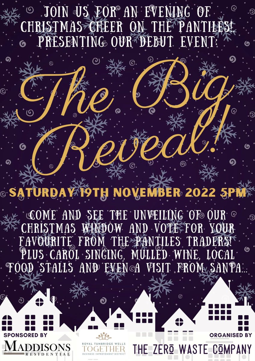 The Pantiles (@thepantiles) on Twitter photo Head to #ThePantiles this weekend for an array of festive fun! Our #Christmas style markets are the perfect place to pick up some Christmas gifts & will be open until 8pm tomorrow. PLUS, 'The Big Reveal' event happens tomorrow at 5pm!
Pls RT! #TunbridgeWells #Kent <a href="/VisitKent/">Visit Kent</a> Head to #ThePantiles this weekend for an array of festive fun! Our #Christmas style markets are the perfect place to pick up some Christmas gifts & will be open until 8pm tomorrow. PLUS, 'The Big Reveal' event happens tomorrow at 5pm!
Pls RT! #TunbridgeWells #Kent <a href="/VisitKent/">Visit Kent</a>