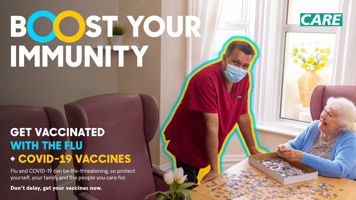 If you’re a social care worker and have questions about COVID-19 and flu vaccines, register for this webinar and Q&amp;A with NHS clinicians on 21 November at 1pm

Register here ▶️ eventbrite.co.uk/e/covid-19-and…

#CareWorker #CovidVaccineNW