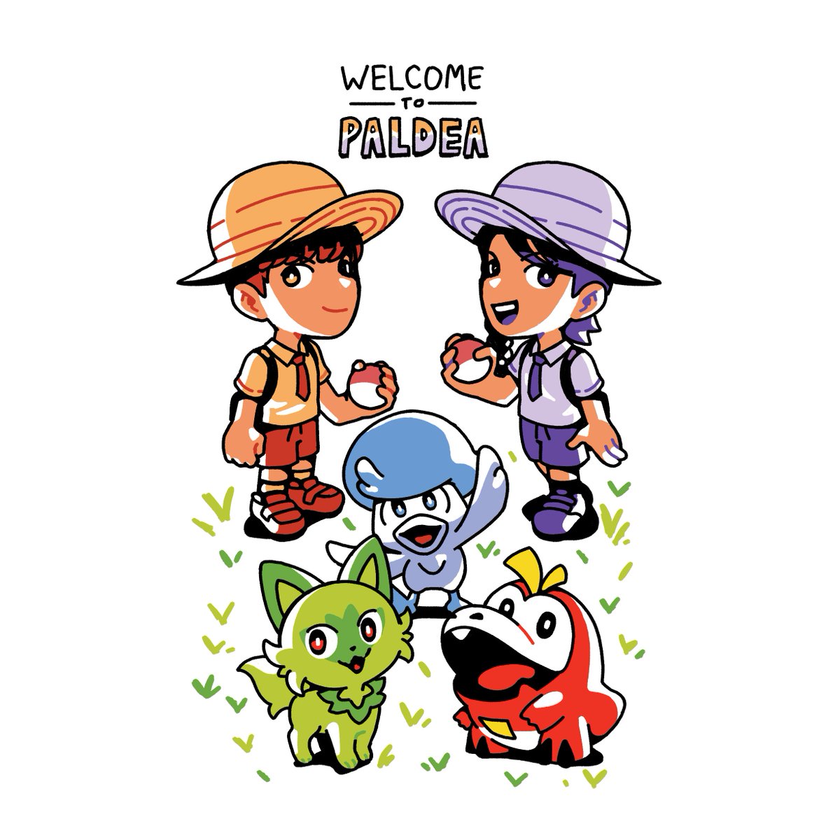 starter pokemon trio poke ball hat poke ball (basic) pokemon (creature) holding poke ball holding  illustration images