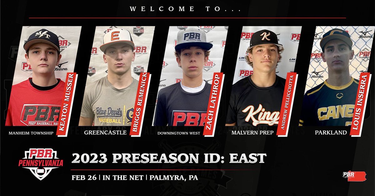 Welcome to 2023 Preseason ID: East (40% Full)

📍Feb 26 | @InTheNetSC | Palmyra, PA

✅2023 PA State Games Qualifier🏟️
✅<a href="/TrackManBB/">Trackman Baseball</a>📡
✅@Blast_Bsbl💥
✅<a href="/GetWithSwift/">Swift Performance</a>🏃‍♂️
✅<a href="/VizualEdge/">Vizual Edge</a>💻
✅Social Media Coverage📲

Link to Preseason ID Events ➡️ bit.ly/3O88SBy