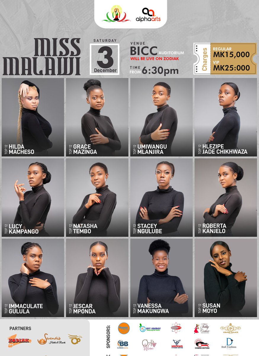 MissMalawi's tweet photo. Tickets available at Area 18 Puma, Total Gateway and Total Independence. #MissMalawi2022 https://t.co/ozfmmqzAch