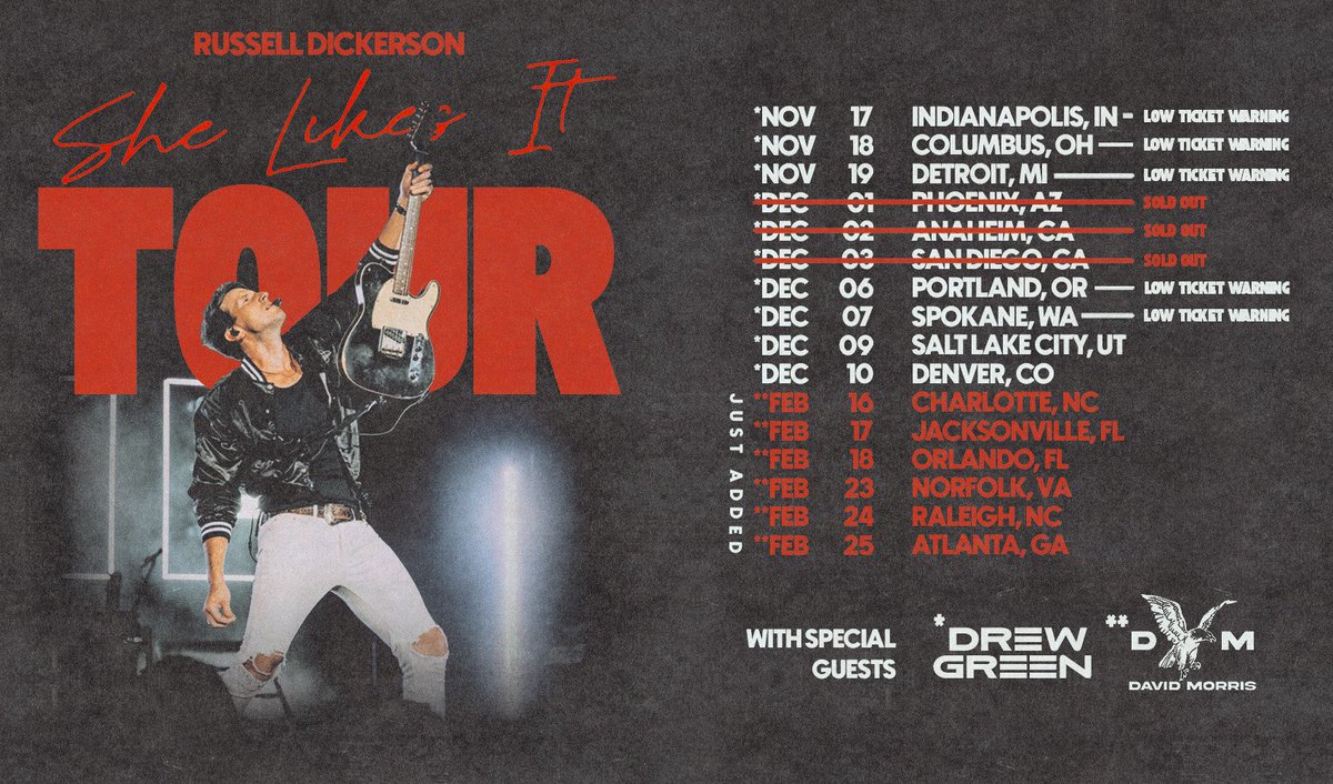 russelled's tweet photo. #RDFAM!!! Tickets are on sale NOW for the extended She Likes It Tour! Goooo get 'em. π«: https://t.co/M2aaLHbKek https://t.co/wD5Tk9tg1L