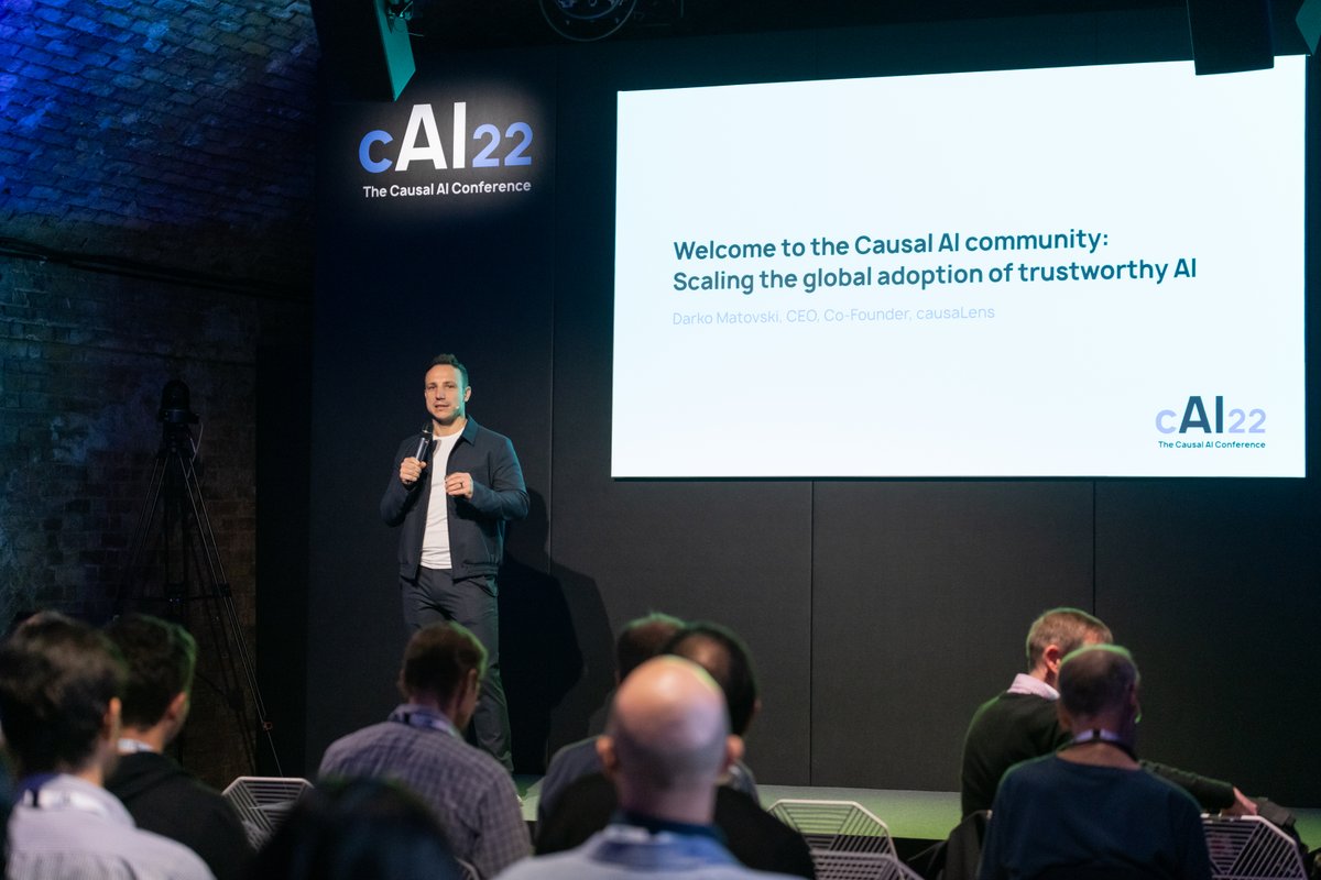 causaLens's tweet photo. We had an amazing time with the Causal AI community at cAI22! Thank you to all who attended the event. The talks have just been uploaded. Watch them now and see what you missed! https://t.co/PelEIAfWNa #cai22 #causalAI #causalrevolution #causaltwitter https://t.co/wNVPBjSIC9