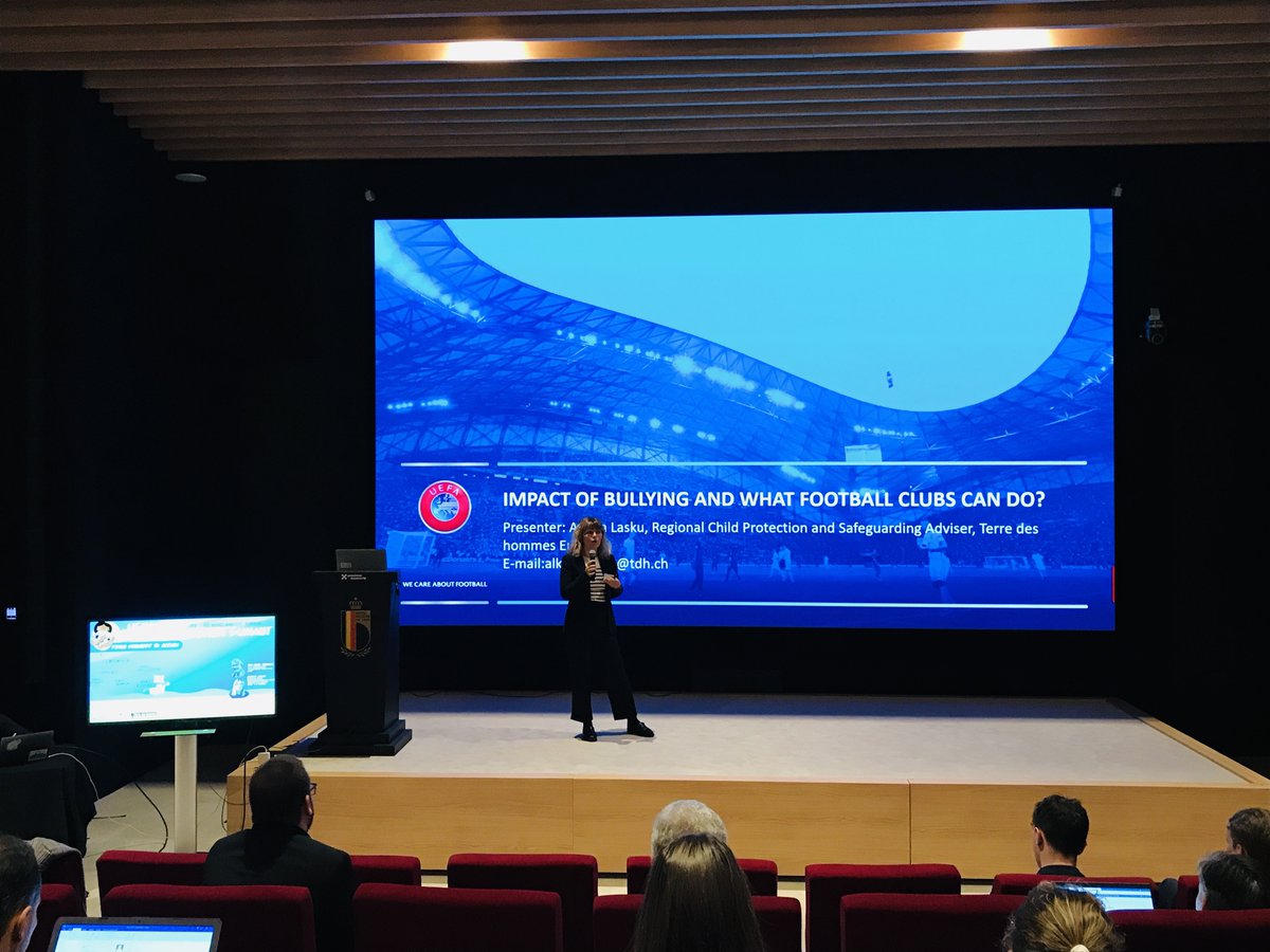 TdhEurope's tweet photo. "Child safeguarding is a journey, and we are working along the national associations to keep children safe and football fun!" - Alketa Lasku, Tdh Regional Child Protection & Safeguarding Adviser for Europe
➡️An overview of the #UEFAChildProtection summit: https://t.co/nvWKOYyPy6 https://t.co/oEFNIbYLTv