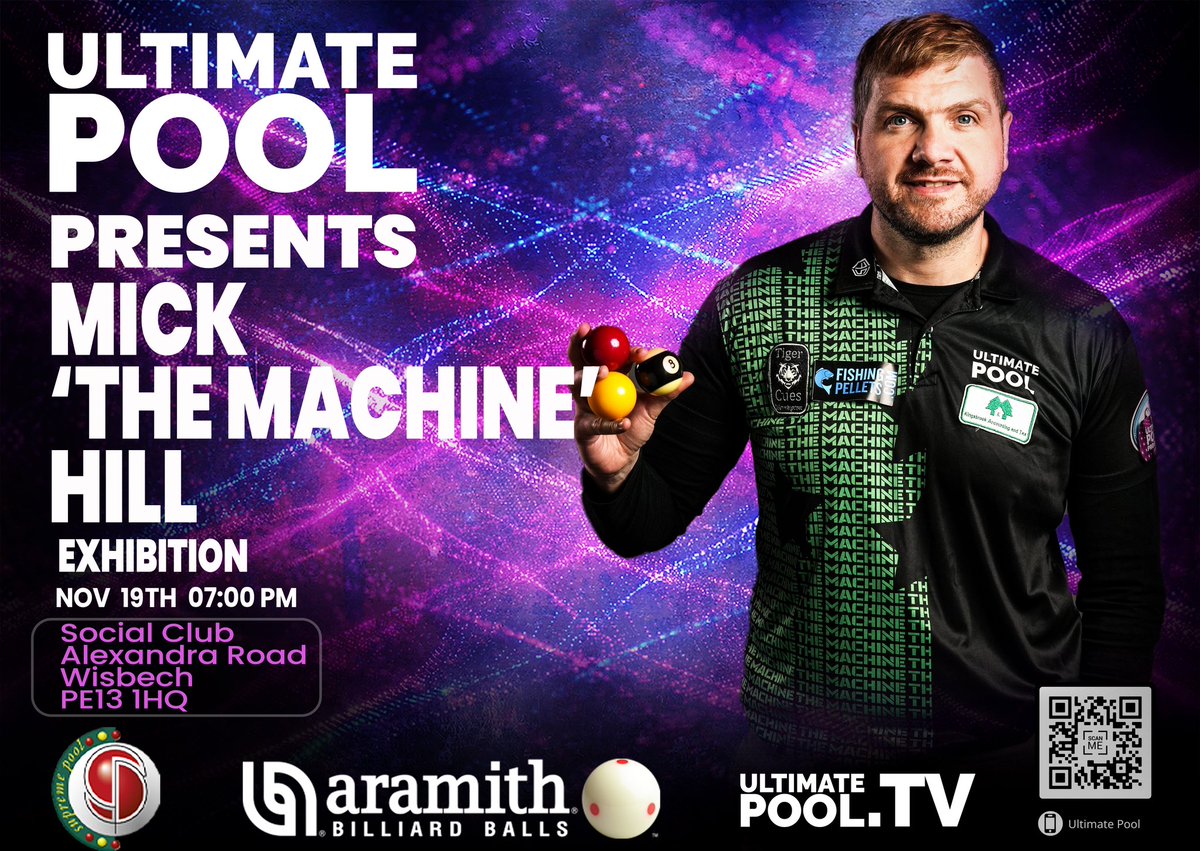 ultimatepool_'s tweet photo. 1 DAY TO GO! 😎💪

Mick "The Machine" Hill is hosting an Experience Evening in Wisbech! 

Tickets still available: 

https://t.co/fuKJPx6Kqf https://t.co/BHgBCqRgwb