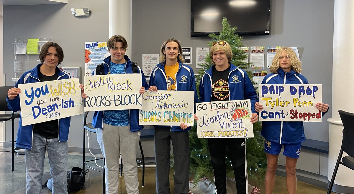 Good Luck at States Pirate Swim Relay Team!!!! 💙💛🏴‍☠️