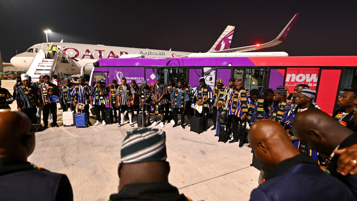 Arriving in style 😎🇬🇭 #FIFAWorldCup | @GhanaBlackstars