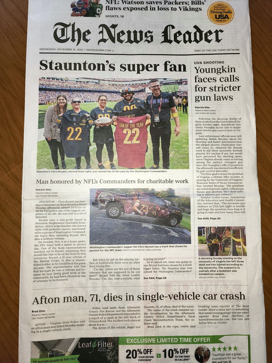 HogfarmerChris's tweet photo. It's pretty awesome to be recognized on the front page of my hometowns paper.
All the town people have been coming up to me congratulating me.
Even my 4th grade teacher tracked me down.๐
โค๏ธ๐ https://t.co/5zXII1Xjhg