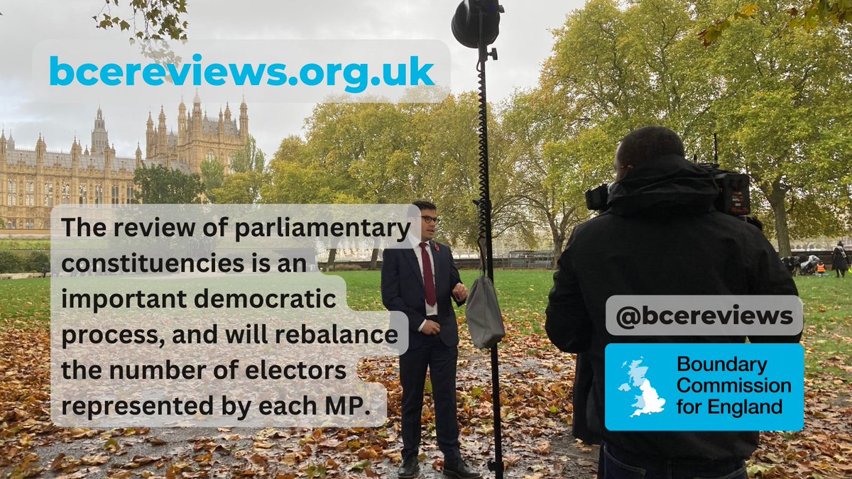 #UKParliamentWeek Last week, the Boundary Commission launched a final consultation on new constituencies - here's a behind the scenes look at us spreading the word with <a href="/itvnews/">ITV News</a>🎥Have your say on the new map before the consultation closes on 5 December: bcereviews.org.uk
