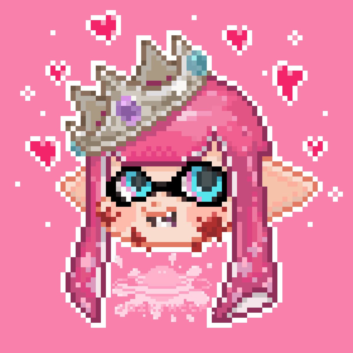 💗💗💗

#斯普拉遁3 #Splatoon3 #NintendoSwitch #pixelart #ドット絵