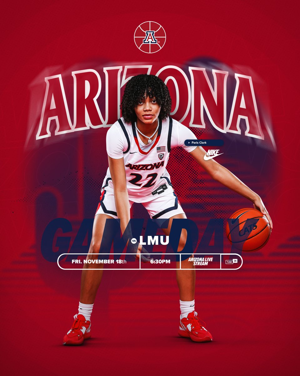 Another test today 🏀

🆚 LMU
📍 McKale Center
⌚️ 6:30 p.m. MT
📺 azcats.co/8f1df1
🎟️ azcats.co/uxi
📰 azcats.co/9ni

#MadeForIt x #LeaveALegacy