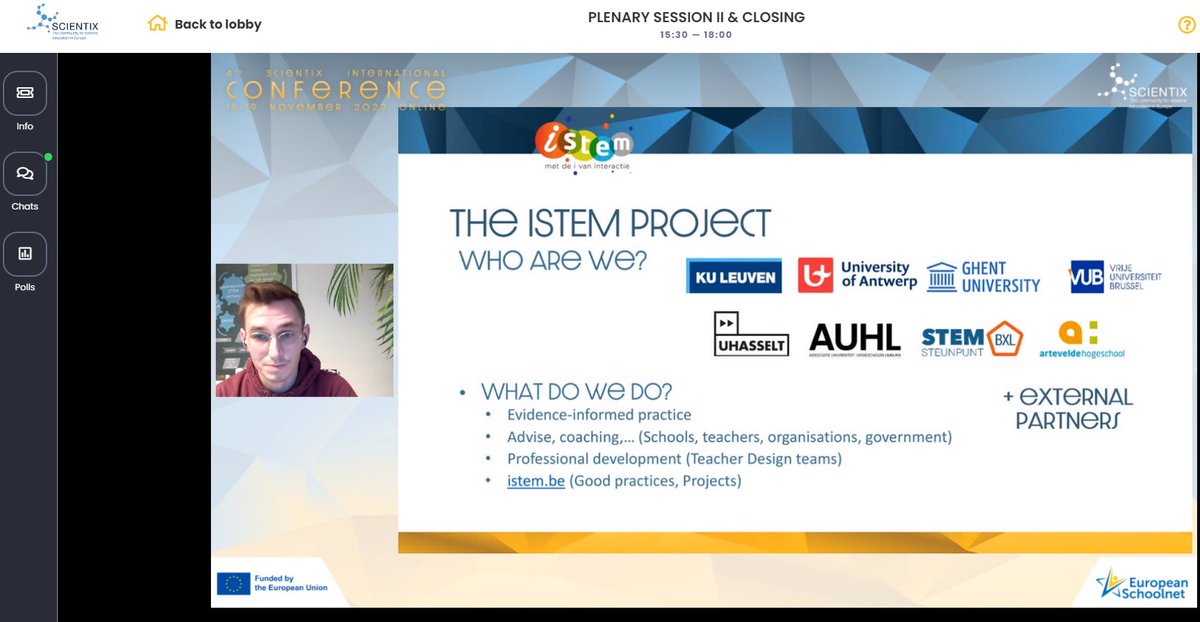 NachaGesquiere's tweet photo. Werking van cel #iSTEM inkleuren klaar en duidelijk voorgesteld door @Hermans_Seppe op #ScientixConf Expertise en Vlaanderenbrede werking ter ondersteuning van STEM-leerkrachtenteams @onderwijs_Vl #VLUHR @VLIRnws https://t.co/SK5V1m3D97