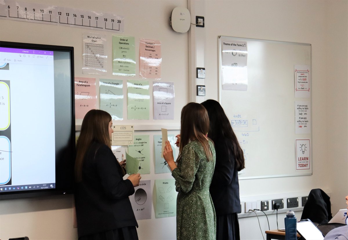 SSTMaidstone's tweet photo. We also did a Math treasure hunt on Wednesday. Our Year 9s had to answer a question to collect a letter which led them to the next question and reveal the secret word #MathsWeek2022 https://t.co/uR1zIyZFfu