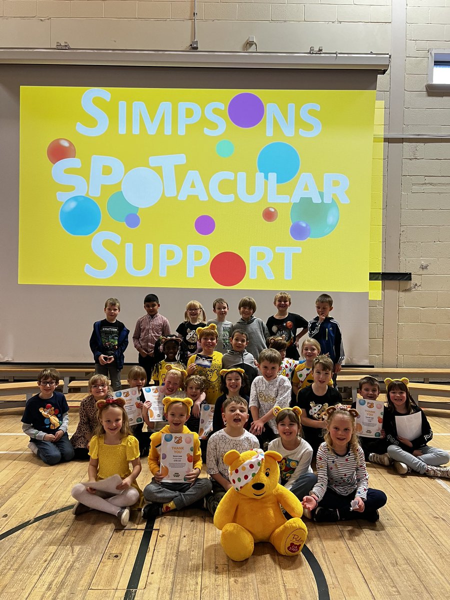 P3A were just spectacular in their assembly this morning <a href="/SimpsonPrimary/">Simpson Primary</a> they have put so much hard work into fundraising for <a href="/BBCCiN/">BBC Children in Need</a> We are really excited to share how much we have raised as a community <a href="/Ms_ClarkeSPS/">Mrs Powell</a> @CarolFawkesDHT