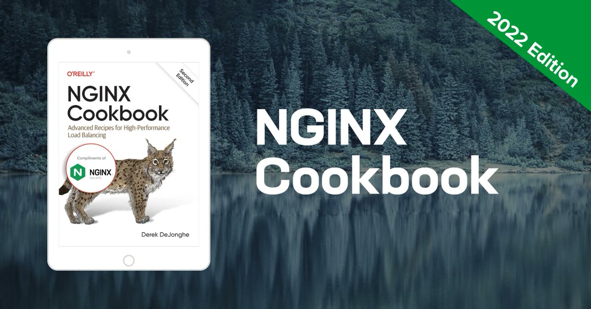 nginx's tweet image. With new and updated recipes for 2022, the #NGINX cookbook is better than ever. Get sample NGINX configs for load balancing, cloud deployment, automation, containers and microservices, service mesh, security, and more!
Download today: bit.ly/3MqTKgD