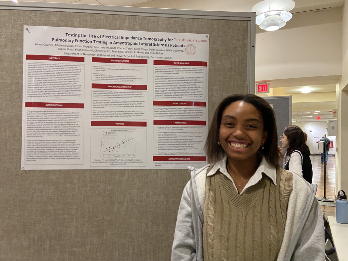 Our summer intern, Alyssa Quarles, did an excellent job presenting her project "Testing the Use of Electrical Impedance Tomography for Pulmonary Function Testing in Amyotrophic Lateral Sclerosis Patients" at the Winsor High School's Science Internship Poster Session Night!