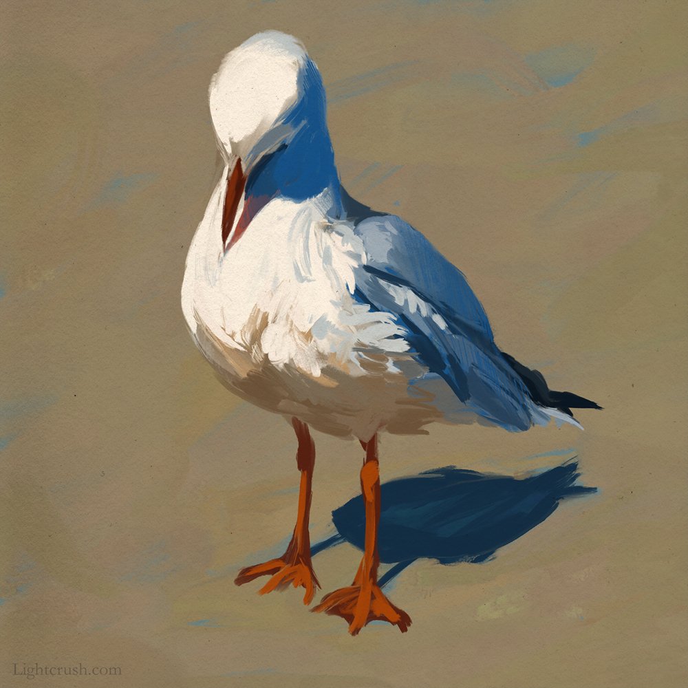 「Painting birds forever more. #animalarti」|Jenna Vincentのイラスト
