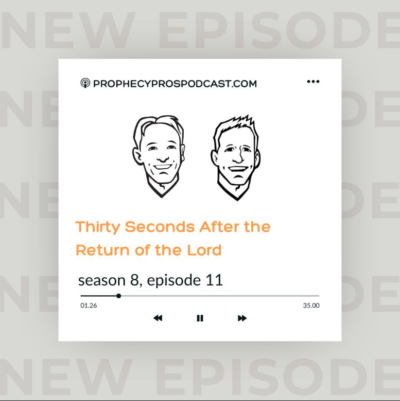 thampson's tweet photo. The Prophecy Pros continue their imaginary time travel to imagine what the world will be like 30 seconds after the return of the Lord at the end of the future tribulation period! #secondcoming #Bibleprophecy #podcast https://t.co/7r3LHkU68V