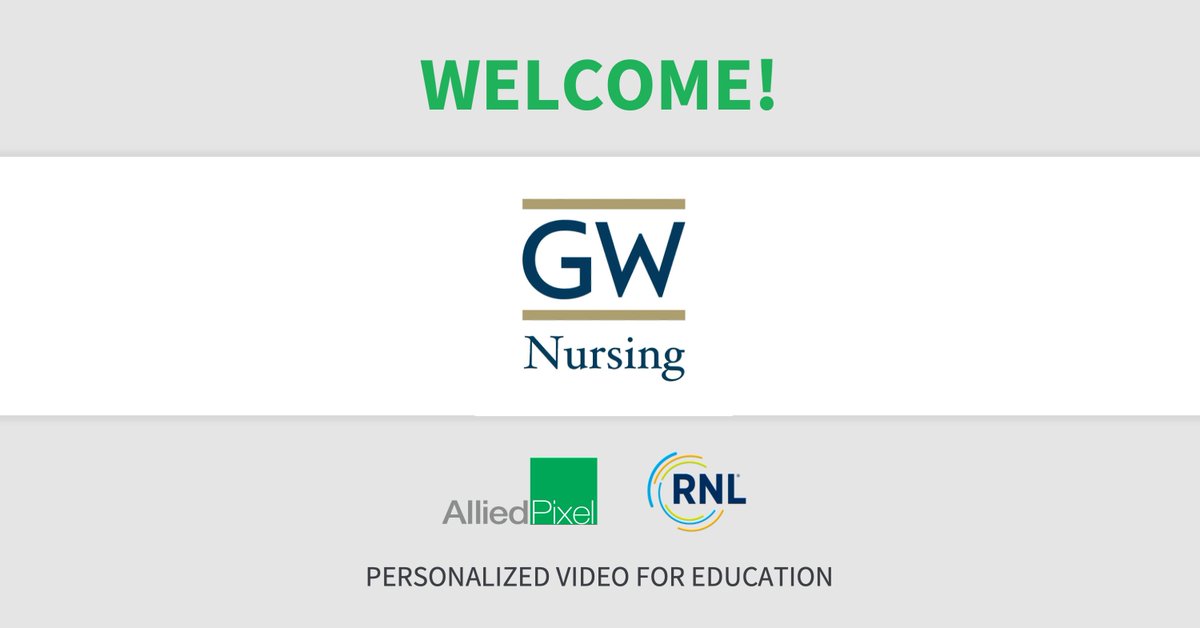 Welcome George Washington School of Nursing! We are excited to work with you and our friends at RNL.

To learn more about how Allied Pixel helps educational partners, visit alliedpixel.com/personalized-v….