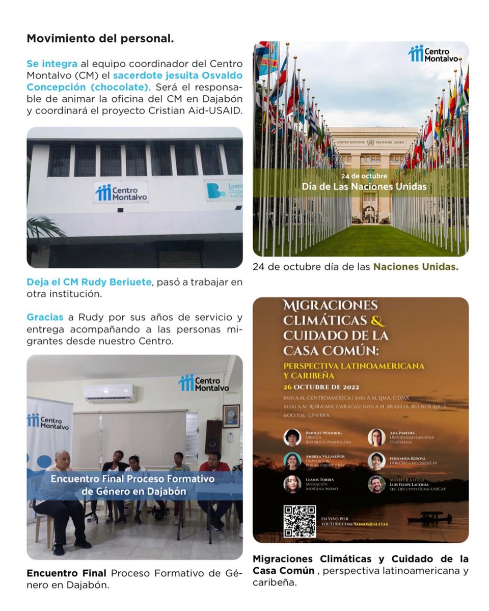 Nuestro Boletín del mes de octubre.