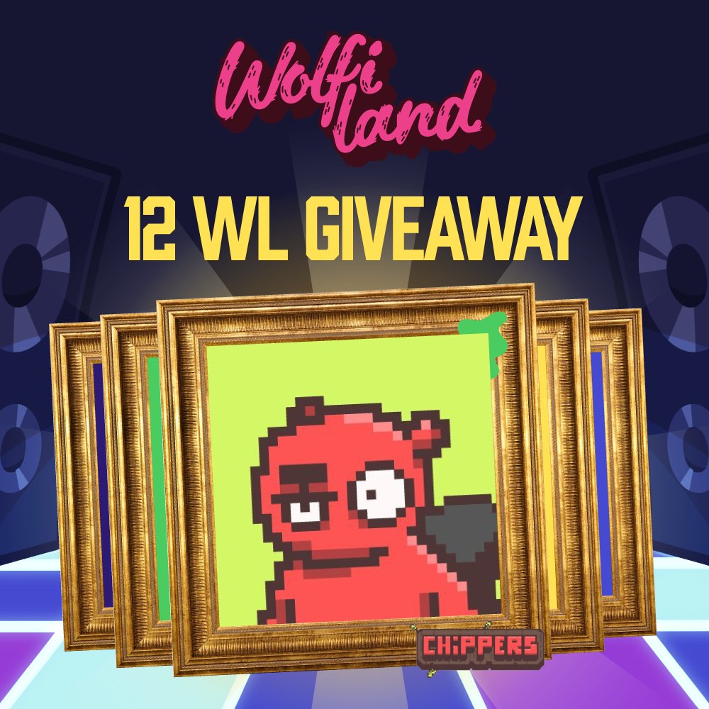🎁 x12 Chippers WL Spots Giveaway 🎁

To prepare for the upcoming mint of Chippers, we will give away some WL Spots 💜

To enter:
📍 Follow <a href="/ChippersNFT/">🔺</a> &amp; <a href="/wolfilandnfts/">Wolfi Land 🔺</a> 📲
📍 RT &amp; Like 🔁
📍 Tag one fren 😎 

Winners will be announced tomorrow! 🏆

#AVAX #AVAXNFT #AVAXART 🐺