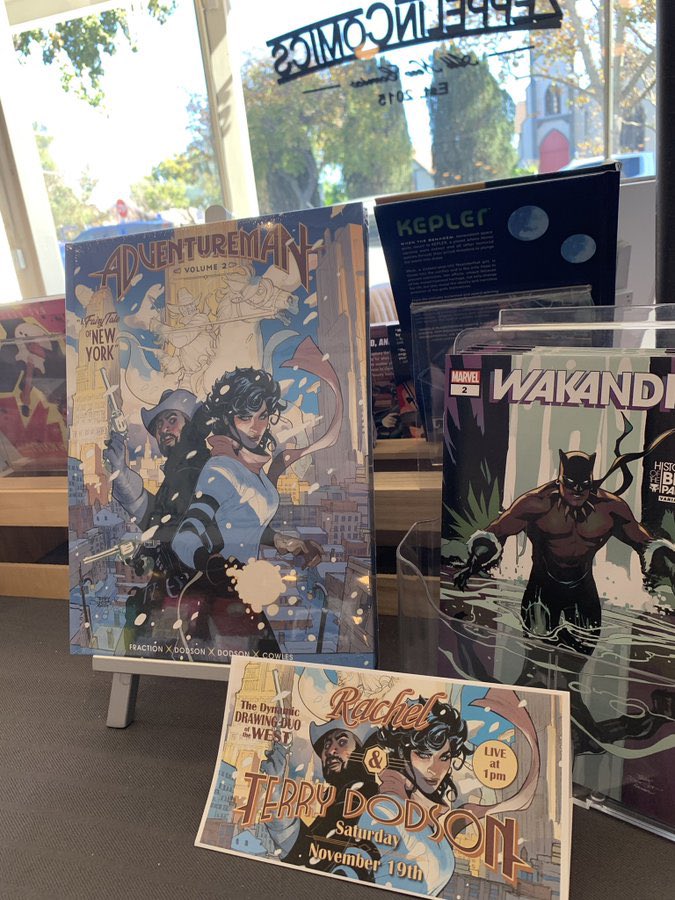 TerryDodsonArt's tweet photo. Rachel &amp; I will be appearing @Zeppelin_Comics SATURDAY

https://t.co/xrBha4NBMi
https://t.co/pKIZbFqbsm

@ImageComics @GlenatBD #Adventureman #Wakanda https://t.co/VpMGTmGy12
