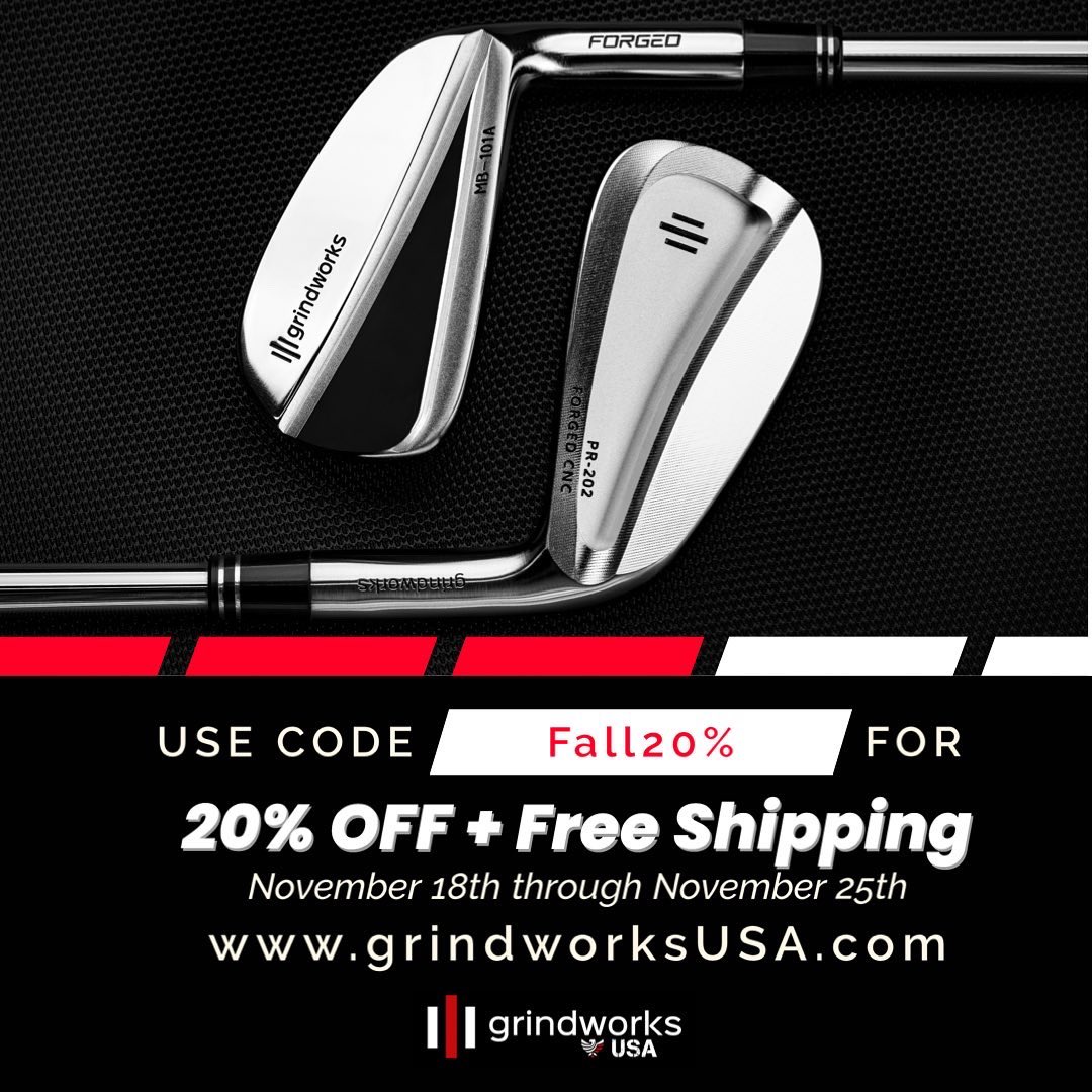 Now through 11/25, Use the PROMO CODE: “Fall20%” and receive 20% off of our: ⛳️: MB-101A ⛳️: PR-202 (left handed option) Both sets can be used to create a combo set. (Left hand option excluded) Your purchase also includes free shipping! ✅ Code: Fall20% ✅ Free Shipping