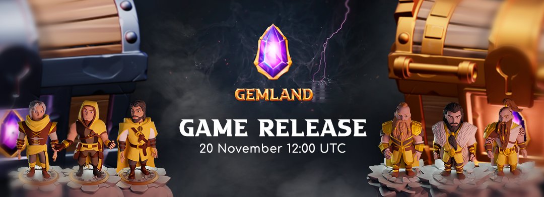 🔥 Mainnet is now available 🔥
play.gemland.world

Register to the game and deposit your NFTs!
Don't miss GAME RELEASE 
20 November 12:00 UTC

‼️ Now you can take your 5% referral link and recommend Gemland.world to your friends.