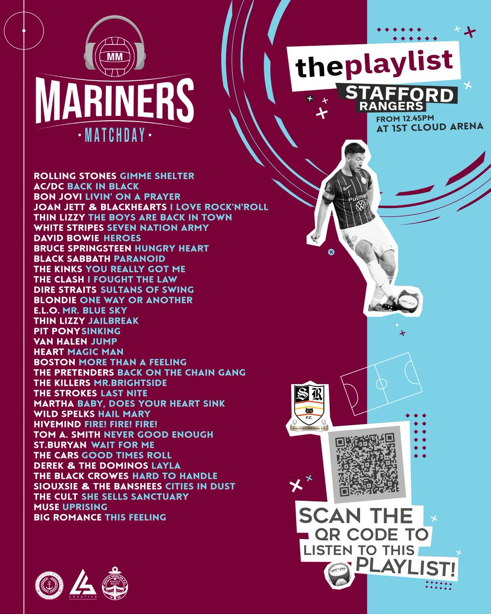 Rocking again at #1stCloudArena tomorrow: @SouthShieldsFC v @SRFCofficial . Local talent: @pitponyband ,@MarthaDIY ,@WildSpelks , @hivemind_uk ,@tomasmithmusic and @stburyanband , as well as @bigromanceband. Then Stones,AC/DC, Bon Jovi, Siouxsie, The Cars, Boston, and much more!