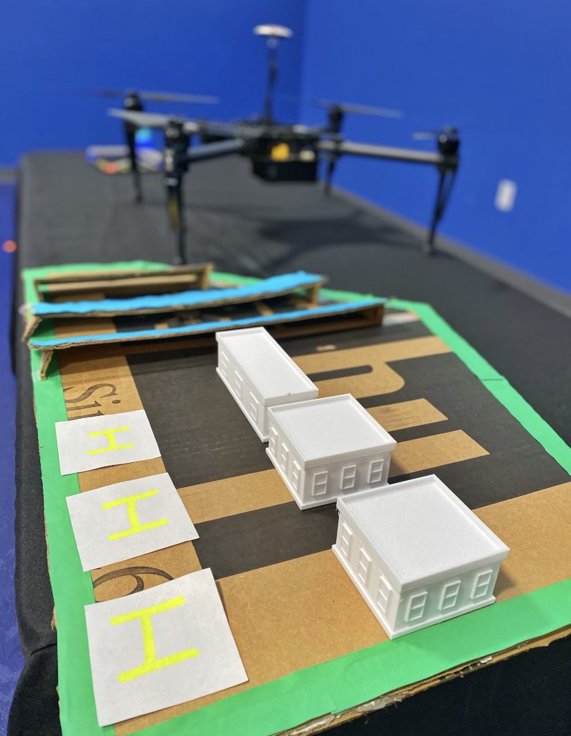 DriveOhio's tweet photo. Students from the Aerospace and Natural Science Academy of Toledo have been working on the #FlyOhio #Vertiport Challenge. @TPSProud students split into teams to address #AdvancedAirMobility use cases and gave final presentations this week. Check out some of their hard work below! https://t.co/k6L9BSCJcj