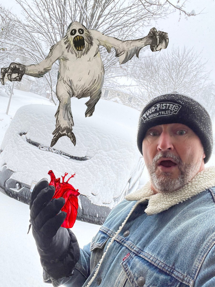 Keep safe and warm out there! The Game Warden <a href="/gnolan12/">Graham Nolan 🇺🇸</a> 12  of #spinrack and #compasscomics wants to remind you that there is only a 3 Chenoo limit. Also, please keep hearts stored in airtight containers at all times. Can't have wild Chenoo everywhere!! <a href="/Dixonverse/">Chuck Dixon</a>  <a href="/NickRoolz/">Ninja Nick</a>