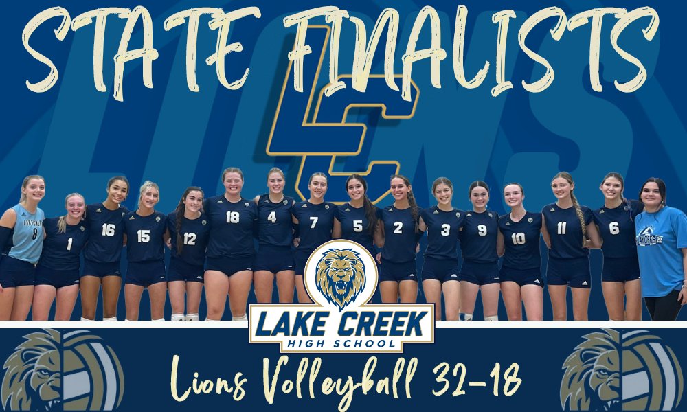 The <a href="/lakecreekvb/">Lake Creek Volleyball</a> Lions season ended today in a battle against a strong opponent. They played hard and fought to the end, finishing as one of the top four teams in the state of TX! MISD is proud of these girls and their coaches! What a fabulous run!  <a href="/LakeCreekHS/">Lake Creek High School</a>