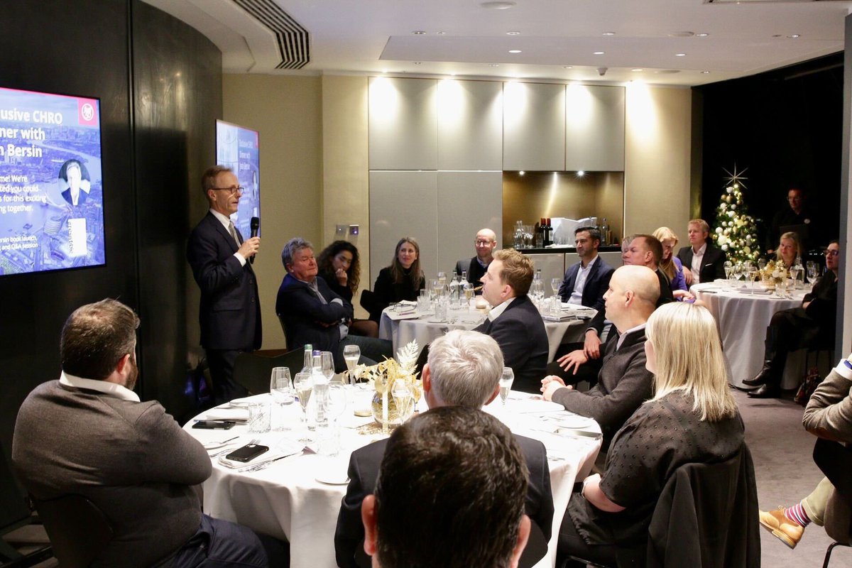 fuel50's tweet photo. “The big new thing coming is talent intelligence.” Tonight's exclusive book launch and dinner with @Josh_Bersin was such a success! Huge thanks to Josh and everyone involved in this special night. #TalentMarketplace #FutureOfWork https://t.co/4nIQrK9myB