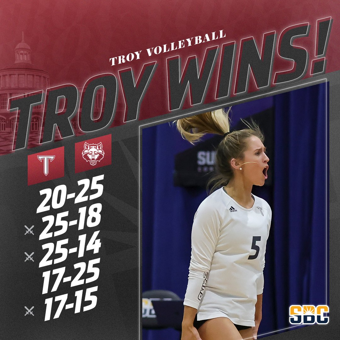 TroyTrojansVB's tweet photo. 𝐒𝐄𝐌𝐈-𝐅𝐈𝐍𝐀𝐋 𝐁𝐎𝐔𝐍D!!!

Trojans win a five-set thriller as they advance in the Sun Belt Conference Tournament. 

#BuildTheEmpire | #OneTROY ⚔️ 🏐 https://t.co/6CPq2nJYij