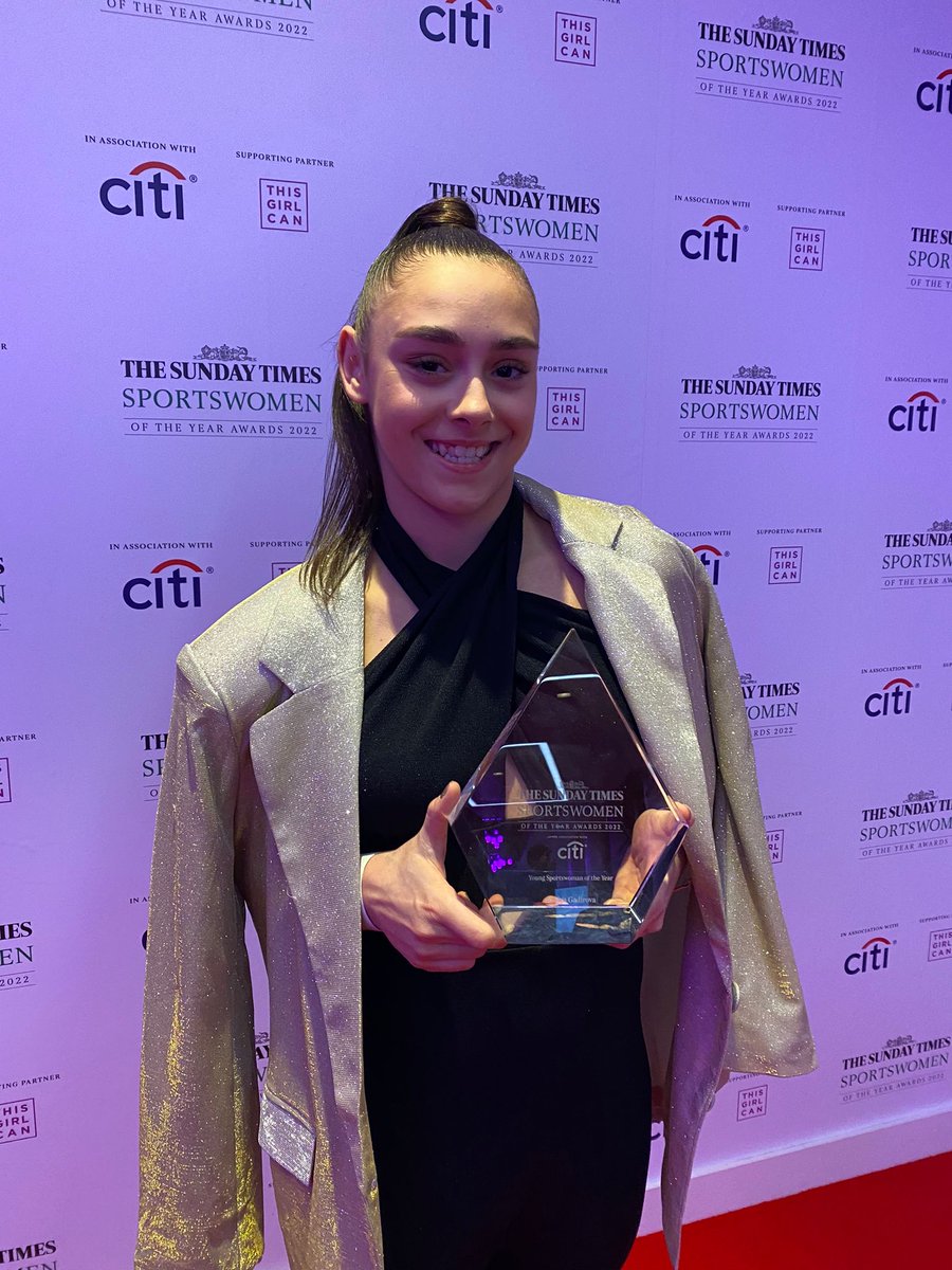 Congratulations to @JessicaGadirova, who was crowned @TimesSport Young Sportswoman of the Year, yesterday evening 🎉 We’re so proud of you Jess! 👏 Well done also to @Gymnasts4Change for their Changemaker of the Year nomination. A fantastic achievement 🌟 #SWOTY