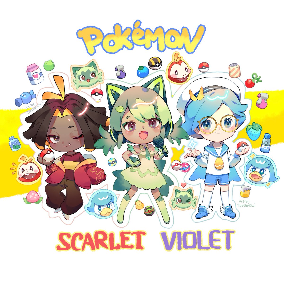 「Happy release day  #PokemonScarletViolet」|🥝 Kiwi’s art @ KawaiiKonのイラスト