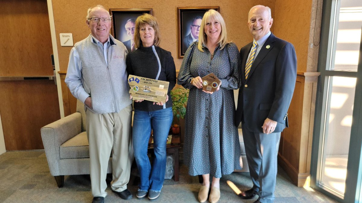 Azworld1040's tweet photo. AZ is a proud supporter of the USS Montana Commissioning Committee, and we were recently presented with the opportunity of becoming Honorary Plankowner - what an honor!

#FridayFun #Montana #support https://t.co/fHcMhqvHj1