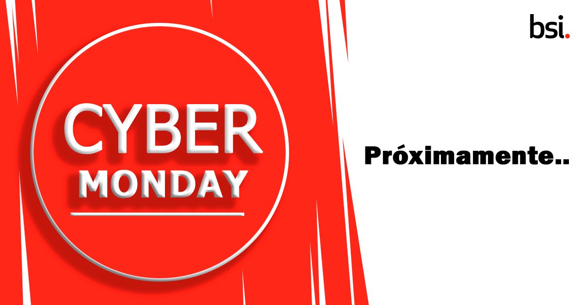 BSI_Mexico's tweet photo. No te pierdas de nuestras promociones en tu próxima capacitación en línea o presencial. 

#CyberMonday #Capacitación #BSIMéxico https://t.co/MRepY8orGo