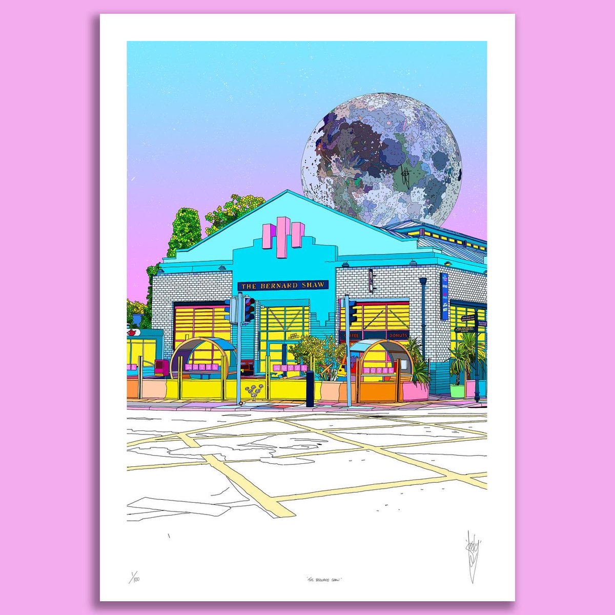 sketchyinc's tweet photo. New print ‘The Bernard Shaw’ Giclee print limited to 100 #dublin #ireland https://t.co/z5csLJhLdT
