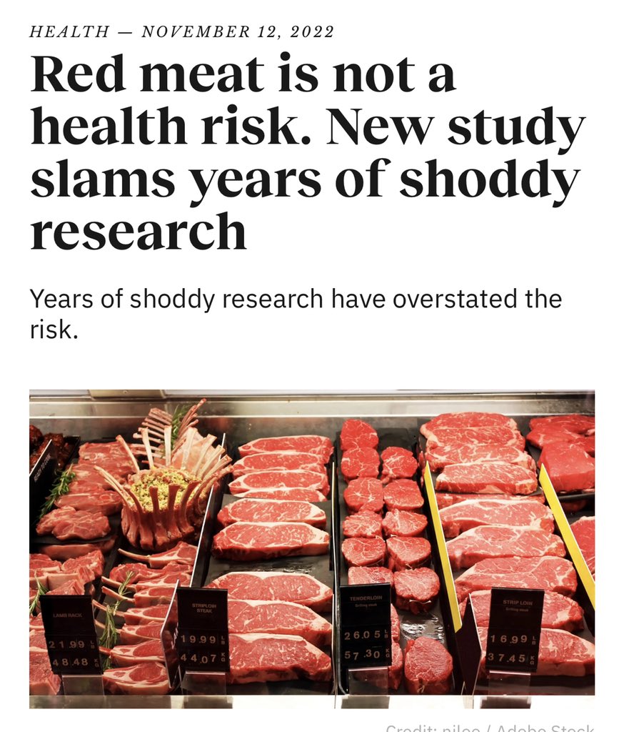 For 50 years they have been lying to you about red meat being unhealthy!! 

bigthink.com/health/red-mea…