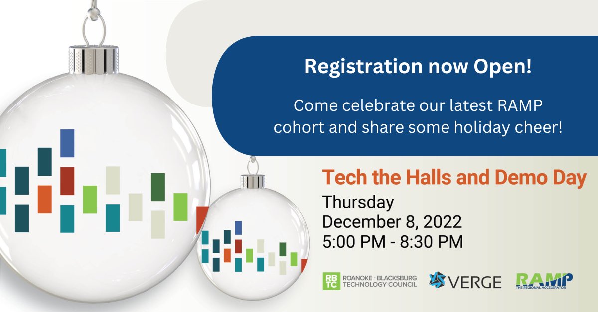 Register now for RAMP Demo Day on December 8 followed by <a href="/RBTechCouncil/">RBTC</a> annual Tech the Halls Holiday Party! 

Register: rbtc.tech/event/tech-the…